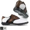 Footjoy FJ Originals Cleatd Plain Toe Twin Saddle Shoes -Fairway Golf Sale FTJ1066 1066
