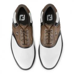 Footjoy FJ Originals Cleatd Plain Toe Twin Saddle Shoes -Fairway Golf Sale FTJ1066 1066e