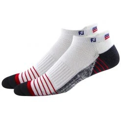 FootJoy TechSof Tour Flag Roll Tab Golf Socks 2-Pack