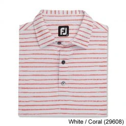 Footjoy Chalk Line Print Stretch Pique Self Collar -Fairway Golf Sale FTJ1351e