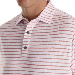 Footjoy Chalk Line Print Stretch Pique Self Collar -Fairway Golf Sale FTJ1351h