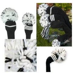 Jan Craig Black White Stripe Headcover Set