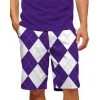 LoudMouth Purple & White Shorts -Fairway Golf Sale LOM0314 314
