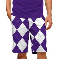 LoudMouth Purple & White Shorts