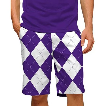 LoudMouth Purple & White Shorts 3 LoudMouth Purple & White Shorts
