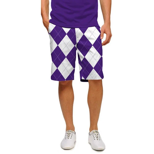 LoudMouth Purple & White Shorts 4 LoudMouth Purple & White Shorts - Image 2