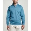 Peter Millar Heather Interlock Quarter Zip Sweaters W/ Logo -Fairway Golf Sale PTM0003 3