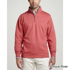 Peter Millar Heather Interlock Quarter Zip Sweaters W/ Logo -Fairway Golf Sale PTM0003 3f