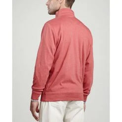 Peter Millar Heather Interlock Quarter Zip Sweaters W/ Logo -Fairway Golf Sale PTM0003 3g