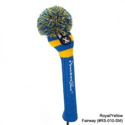 RocketTour Royal Blue Base Rugby Stripe Pom Pom Headcover -Fairway Golf Sale ROC0007 7e