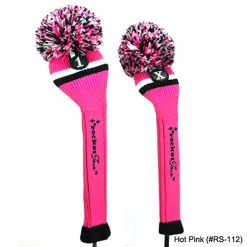 RocketTour Victory Stripe Knit Pom Pom Headcover -Fairway Golf Sale ROC0013b