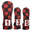 Rose & Fire Checkered Premium USA Leather Headcover 2 Rose & Fire Checkered Premium USA Leather Headcover -Fairway Golf Sale RSF0042 42