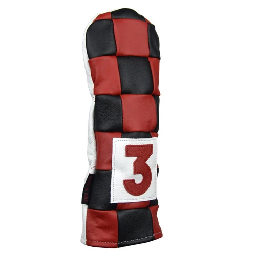 Rose & Fire Checkered Premium USA Leather Headcover 6 Rose & Fire Checkered Premium USA Leather Headcover - Image 4