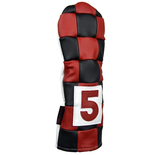 Rose & Fire Checkered Premium USA Leather Headcover 7 Rose & Fire Checkered Premium USA Leather Headcover - Image 5
