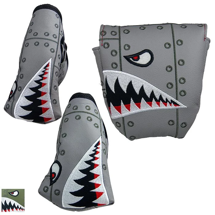 Rose & Fire Bomber/Warhawk Premium USA Leather Putter Covers 3 Rose & Fire Bomber/Warhawk Premium USA Leather Putter Covers