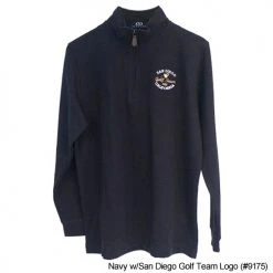 San Diego Gifts San Diego Gift 1/4 Zip Flat Back Rib Pullovers (#9175) -Fairway Golf Sale SAG0030 30d