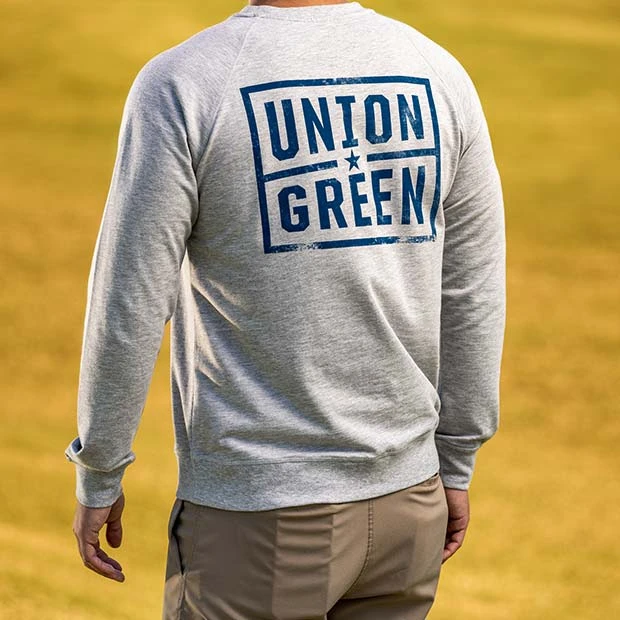 Union Green Double Hit Statement French Terry Sweatshirt Union Green Double Hit Statement French Terry Sweatshirt -Fairway Golf Sale UNG0006b